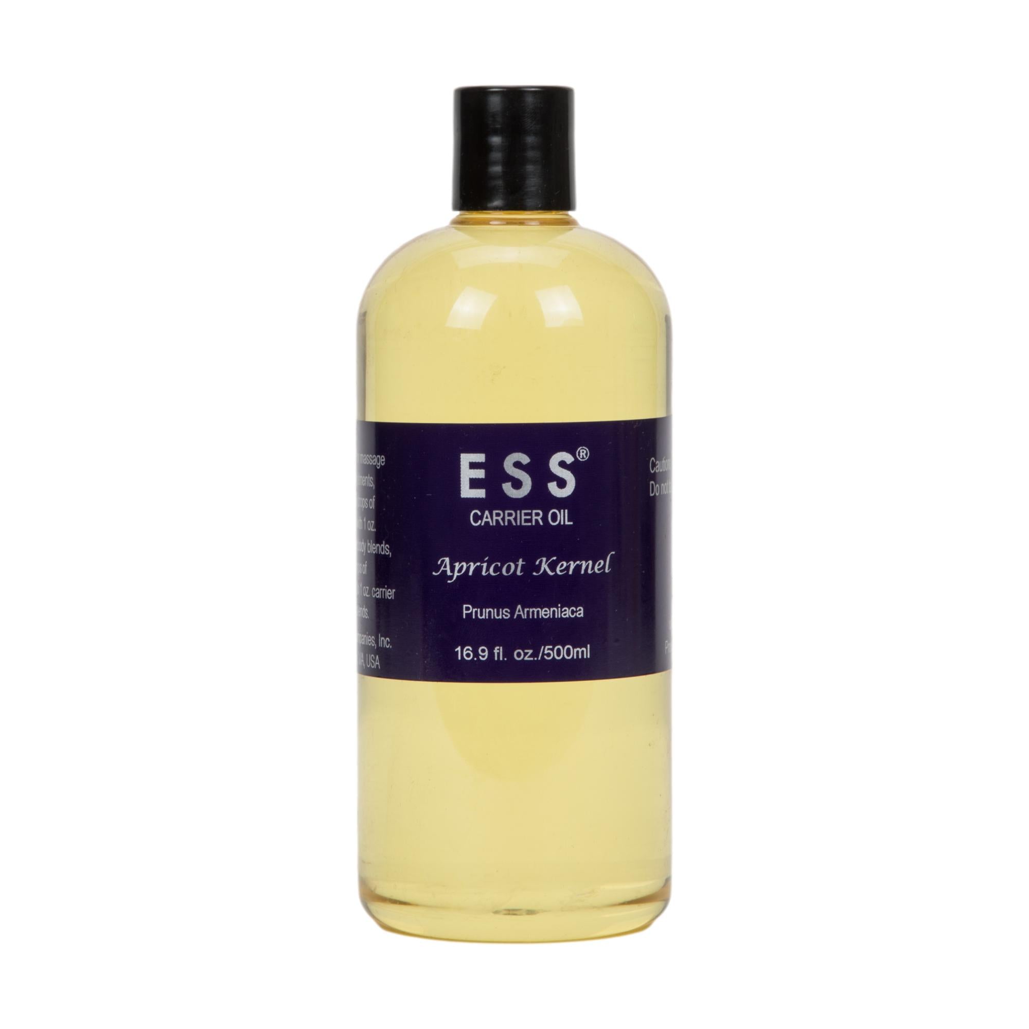 Pure ESS Apricot Kernel Carrier Oil 500mL - Cold Pressed, 100% Natural for Skin & Hair Care - Perfect for Massage, Aromatherapy & DIY Beauty Products