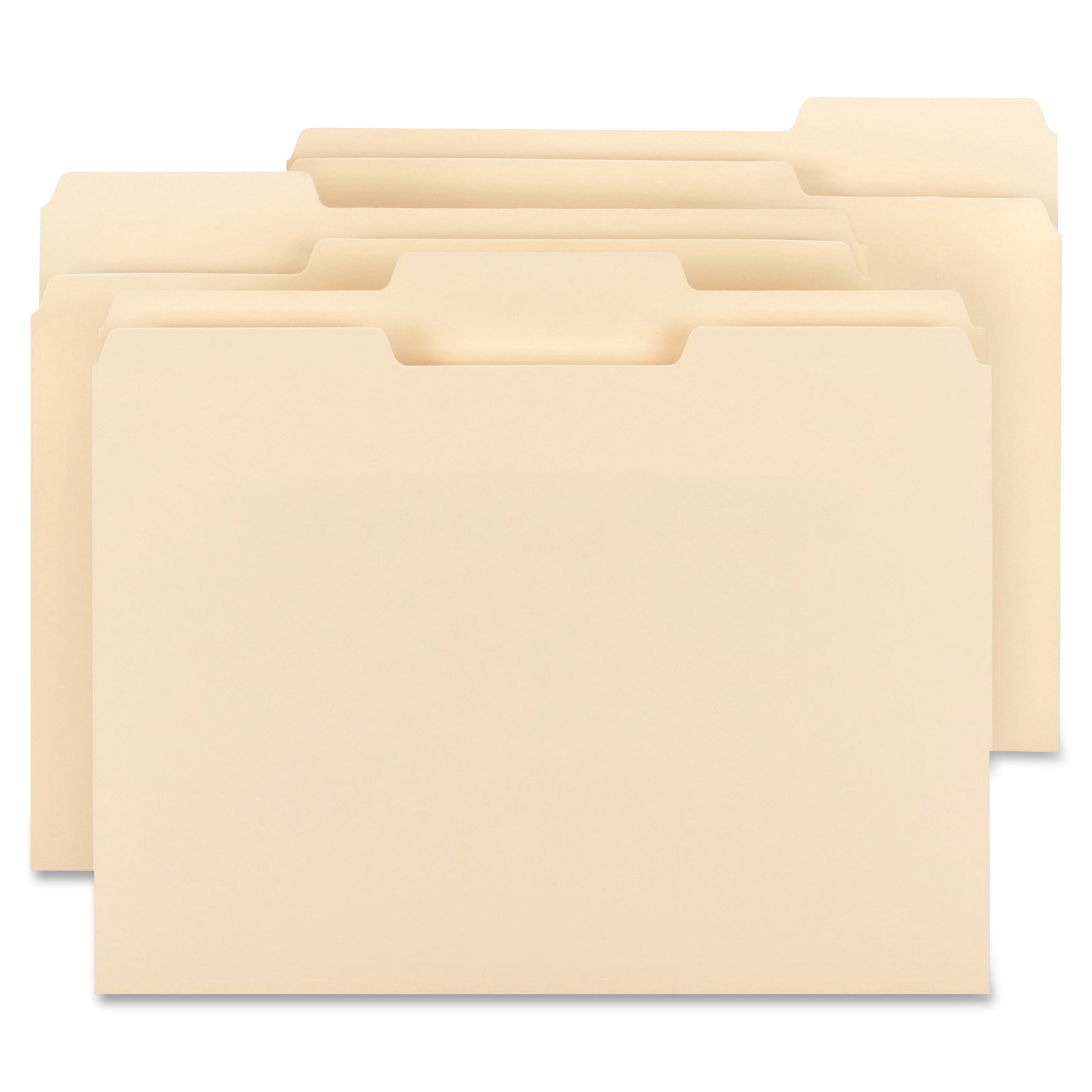 Business Source 1/3 Cut Tab Plain Manila File Folders - Letter Size Office File Organizers for Documents, Papers, and Records - Perfect for Filing Cabinets, Desks, and Home Office Organization