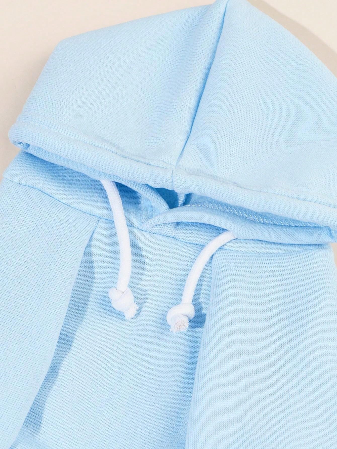 QWINEE Light Blue Dog Hoodie & Cat Apparel - Warm Pet Jacket for Small Medium Dogs & Puppies - Cozy Winter Outfit for Indoor/Outdoor Activities