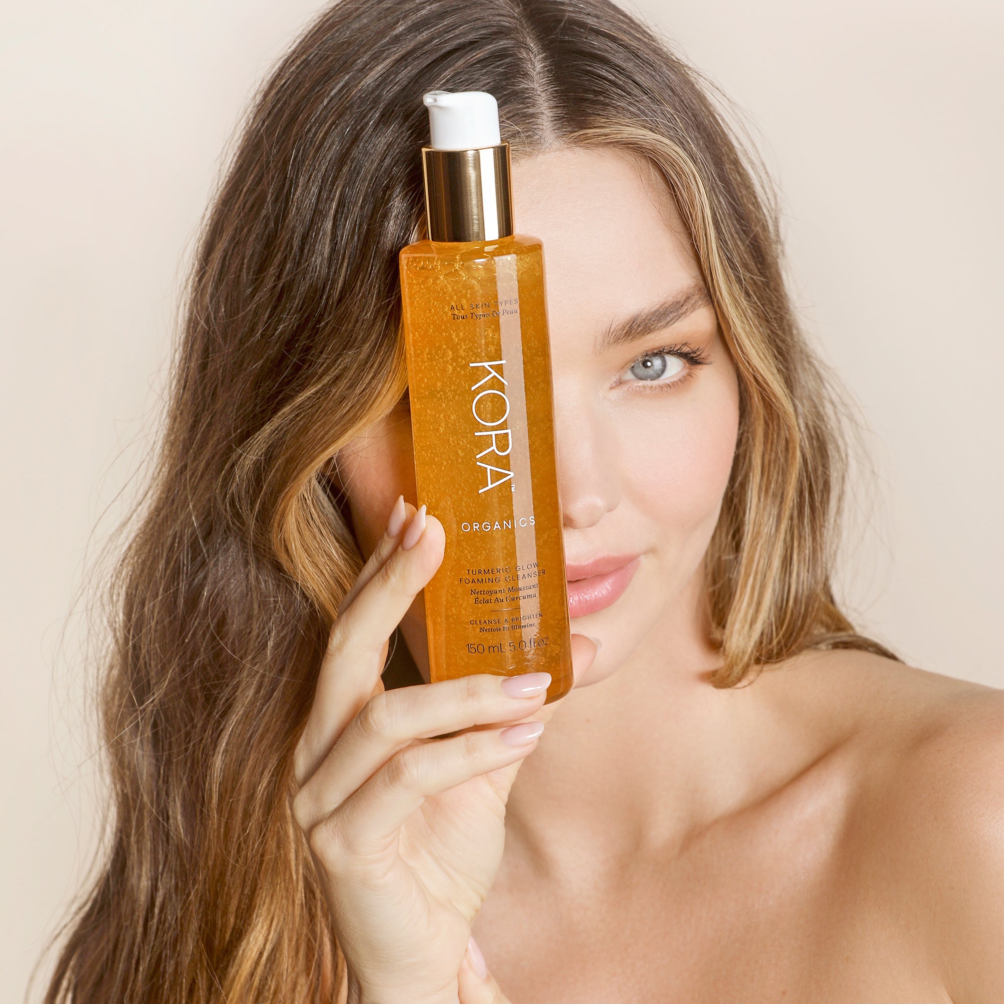 Turmeric Glow Foaming Cleanser - Brightening Face Wash for Acne & Dark Spots | Natural Skincare for Glowing Complexion | Perfect for Morning & Night Routine