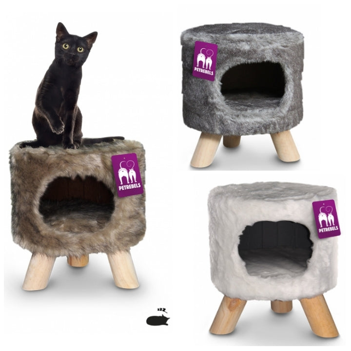 Petrebels Premium Cat Tree & Scratching Post - Victoria 45 Tall Cat Tower with Perches & Condo for Large Cats - Durable Indoor Cat Furniture for Climbing, Scratching & Play