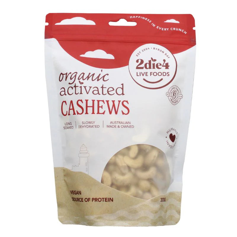 Organic Activated Cashews - Raw, Vegan & Gluten-Free Snack for Energy Boost | Perfect for Healthy Snacking, Smoothie Bowls & Trail Mix
