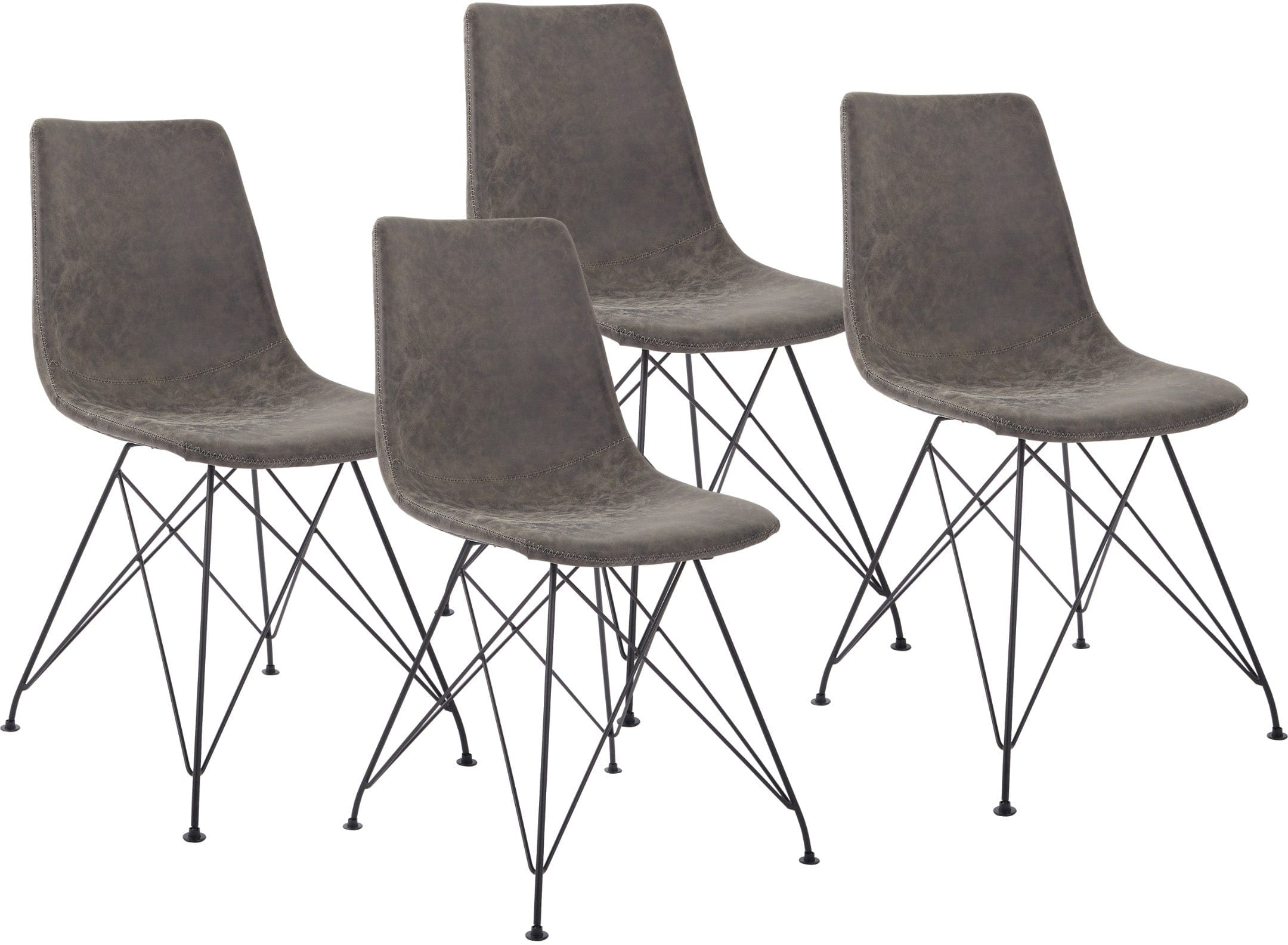 Office Star Trenton Ergonomic Office Chairs - Set of 4 with Adjustable Height & Swivel Base [SB5664] - Perfect for Home Office, Conference Rooms & Workspaces