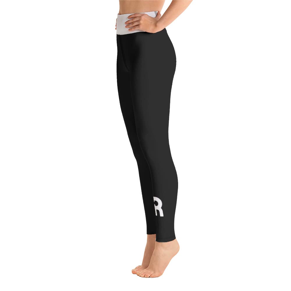 Women's High Waisted Workout Leggings - Gym Yoga Running Sports Pants - Breathable Stretchy Black & White - Perfect for Fitness, Lounge & Everyday Wear