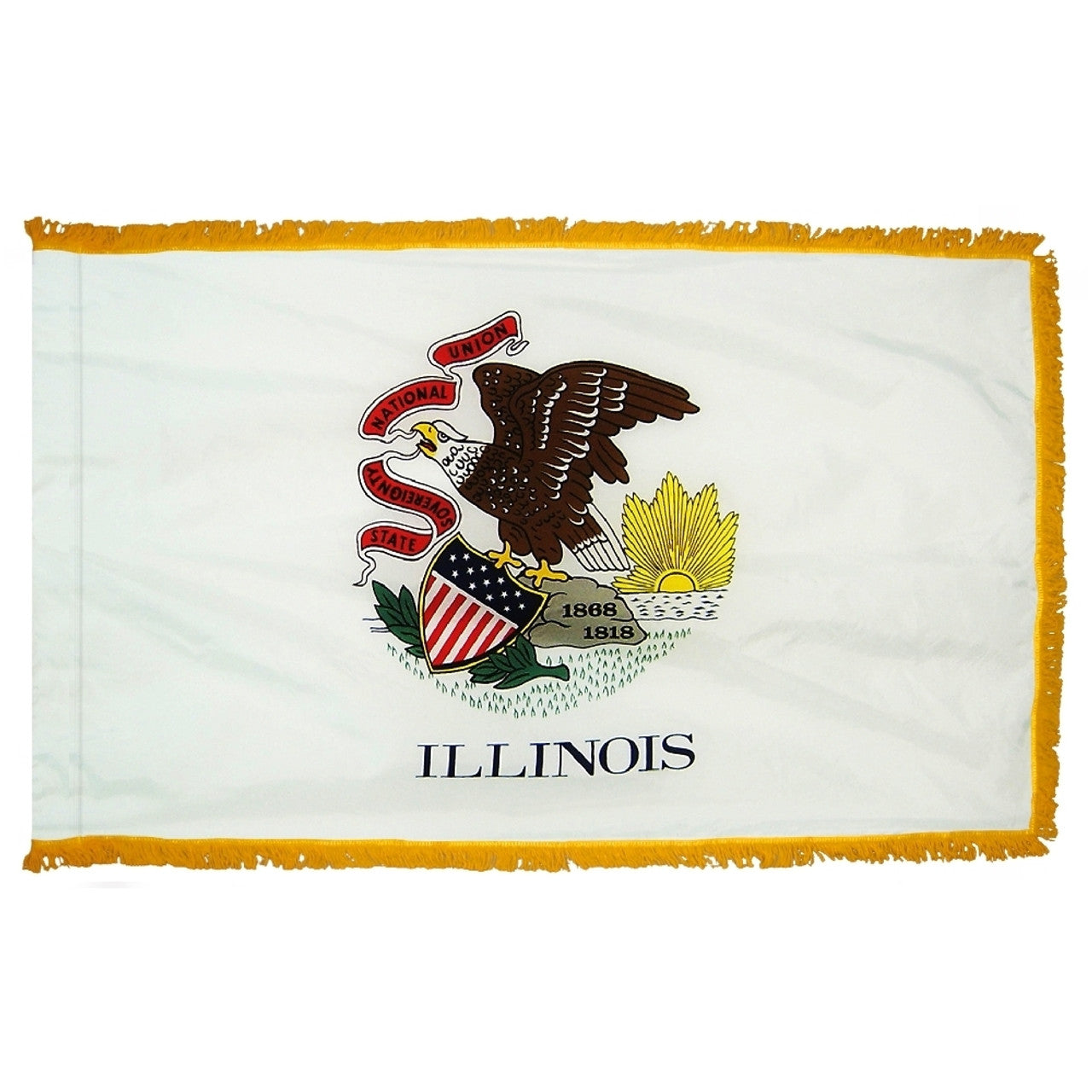 3' x 5' Illinois State Flag - Premium Printed Nylon for Indoor Display - Perfect for Home, Office & School Decorations
