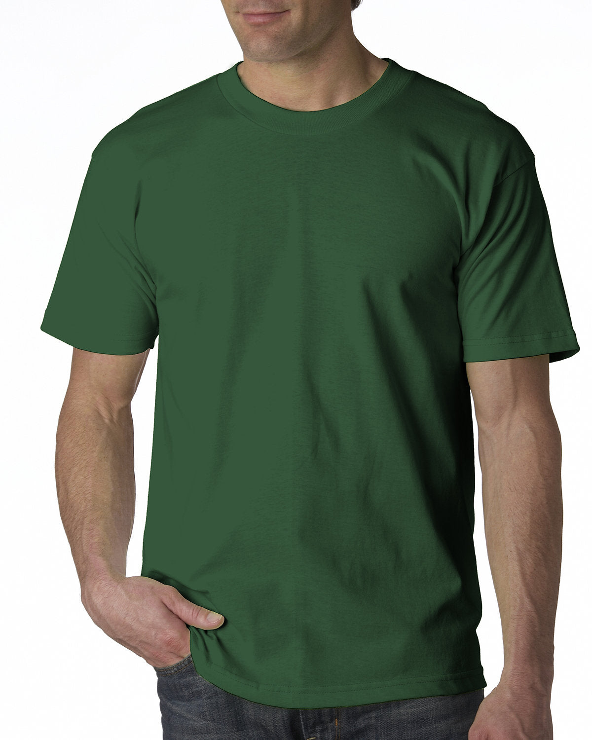 Bayside BA2905 Men's 6.1 oz 100% Cotton Crew Neck T-Shirt - Soft Comfortable Tee for Casual Wear, Gym & Everyday Outfits