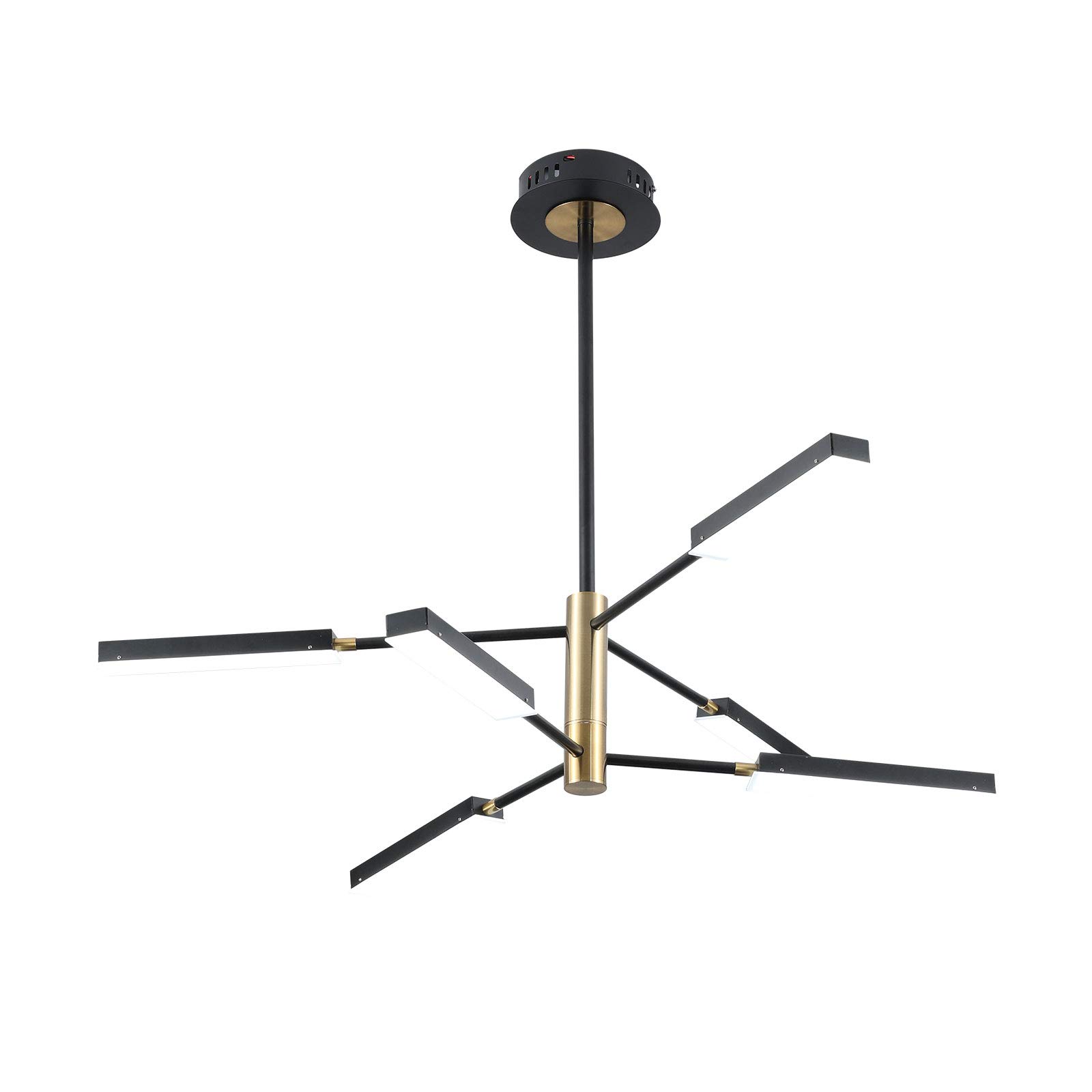 Modern LED Chandelier - 6-Light Sputnik Pendant for Bedroom & Living Room