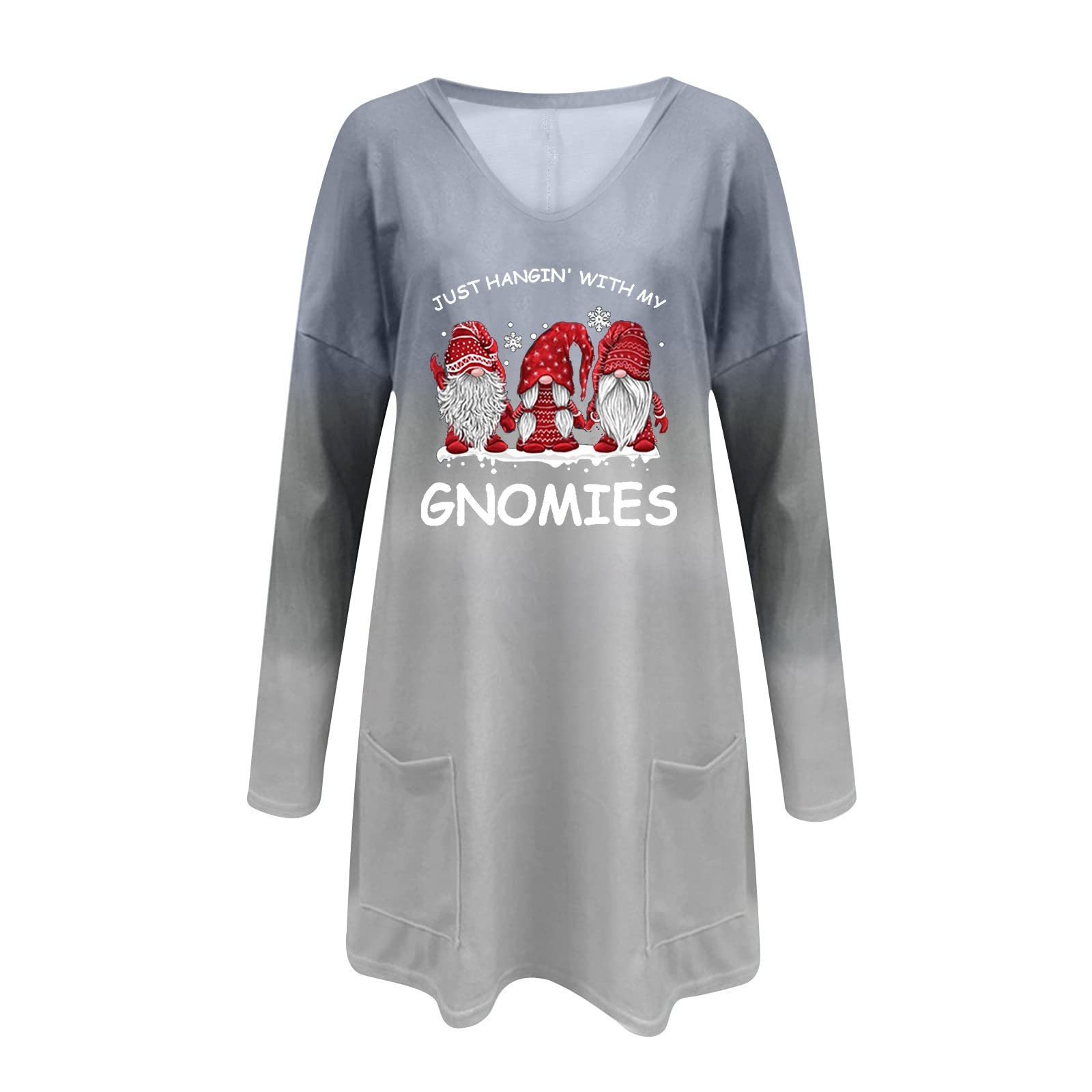 Women's Christmas Tree Graphic Long Sleeve Pullover Sweatshirt - Cozy Loose Casual Blouse for Holiday Movie Nights & Festive Gatherings