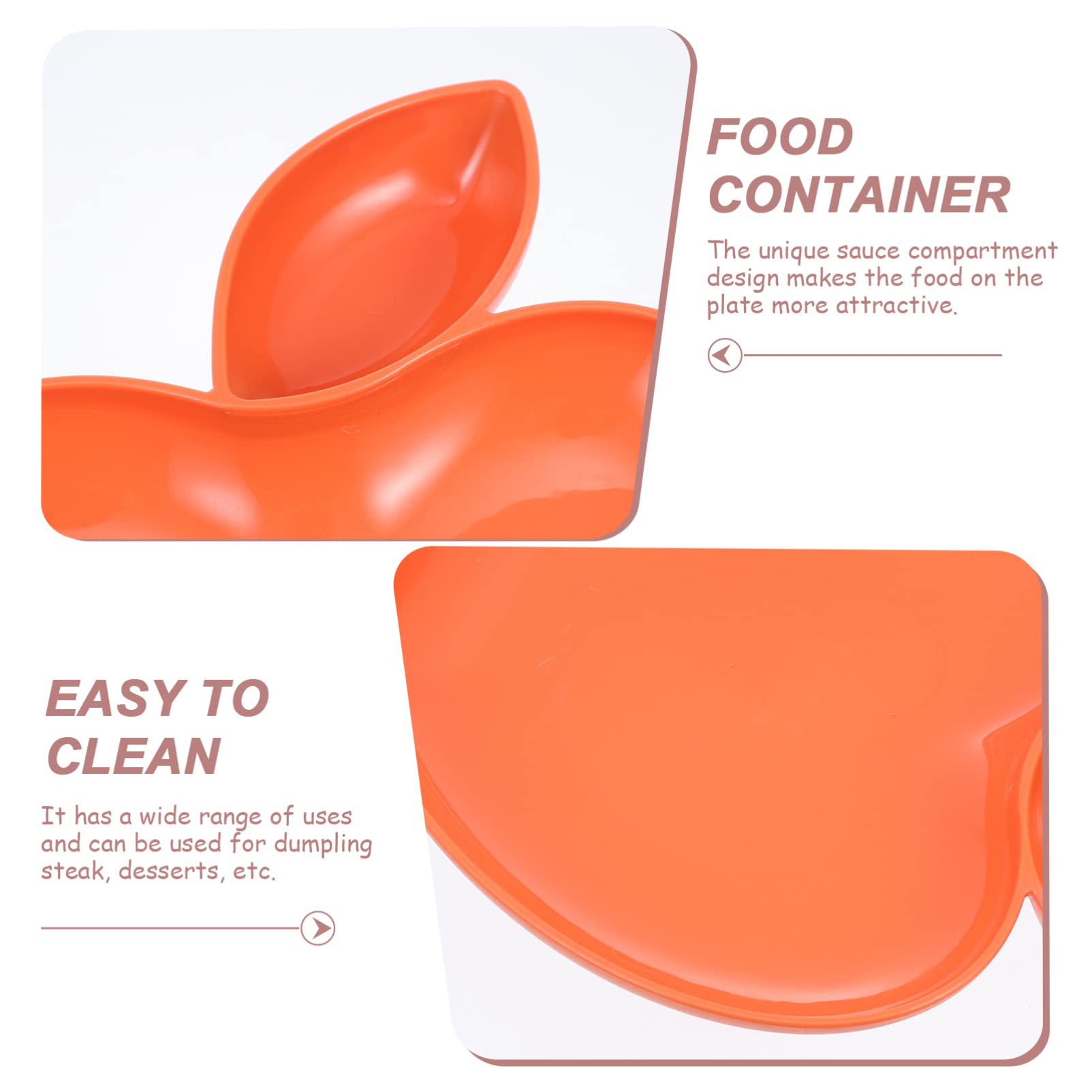 **Hemoton Apple Dumpling Plate - Japanese Style Soy Sauce Dishes & Dipping Cups - Appetizer, Dessert, Fruit & Snack Plate with Compartments - Perfect for Breakfast, Kids Meals & Party Serving**    *(Use Scenes: Ideal for serving sushi, dumplings, fruits, snacks, or as a stylish soy sauce dish for home dining and parties.)*