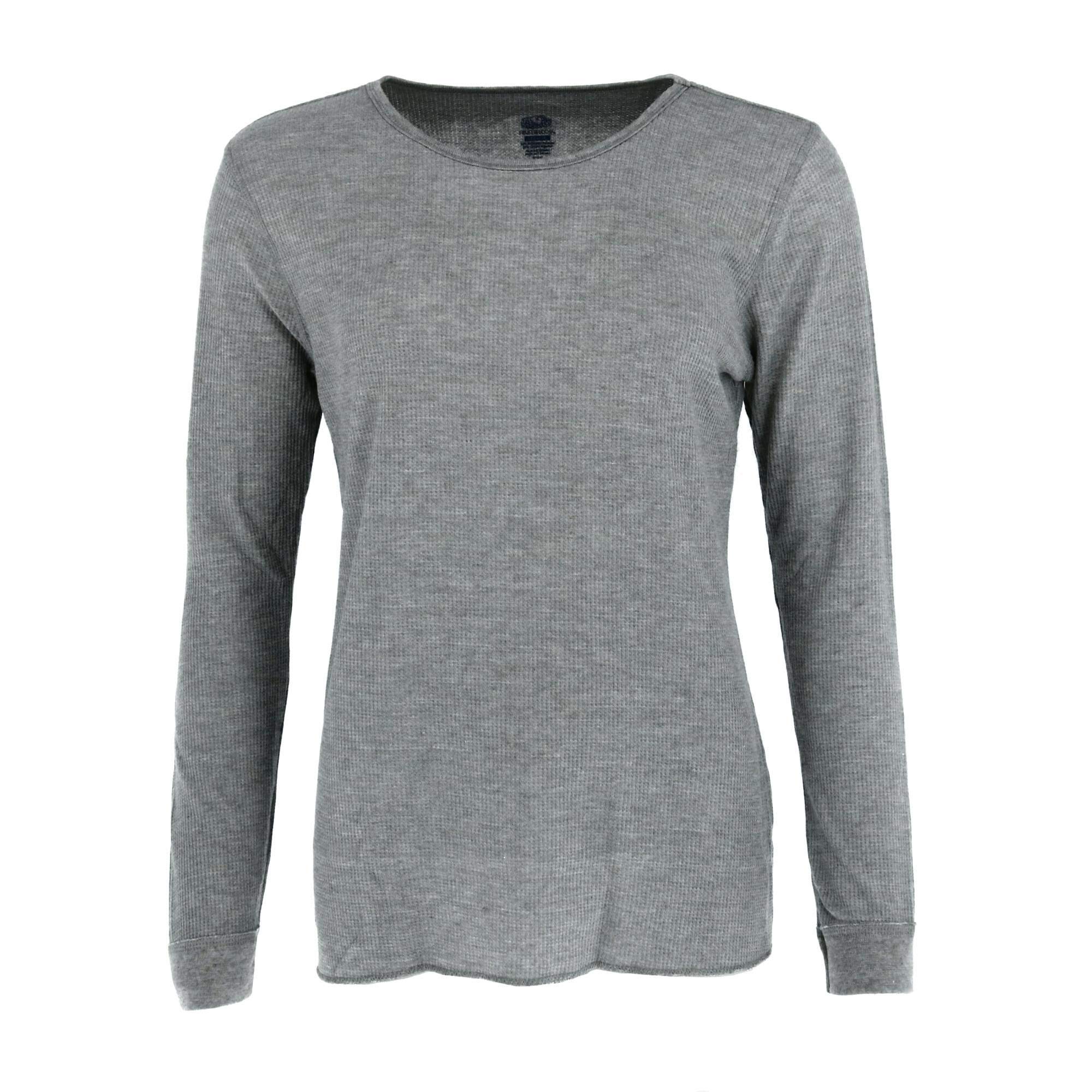 Fruit of the Loom Women's Thermal Waffle Knit Long Sleeve Shirt - Warm Winter Base Layer for Cold Weather, Layering & Outdoor Activities