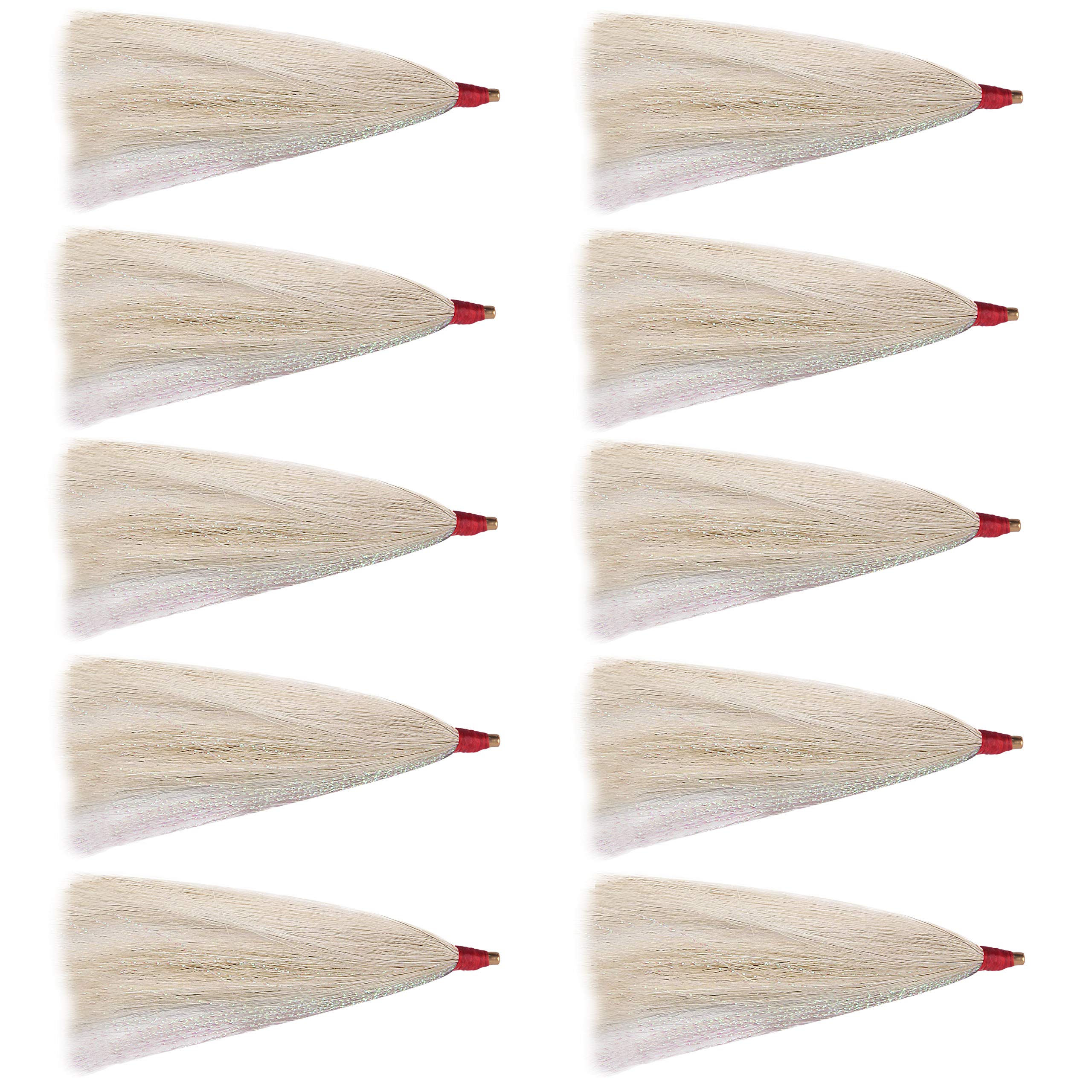 10pcs Bucktail Fishing Lures Kit - Saltwater Cod Teaser for Plugs & Slides