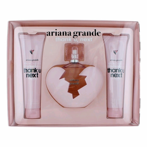 Ariana Grande Thank U Next 3-Piece Gift Set - 100ML EDP Perfume Spray, 100ML Body Lotion & 100ML Shower Gel for Women | Perfect Birthday, Anniversary & Valentine's Day Gift Set