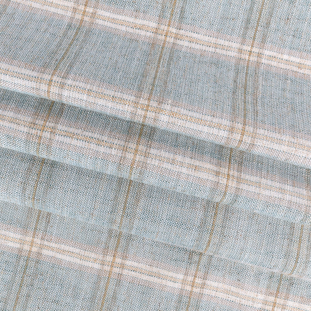 Nantucket Plaid Fabric - Premium Cotton Checkered Textile for Clothing, Home Decor & Crafts | Ocean Blue & White Pattern
