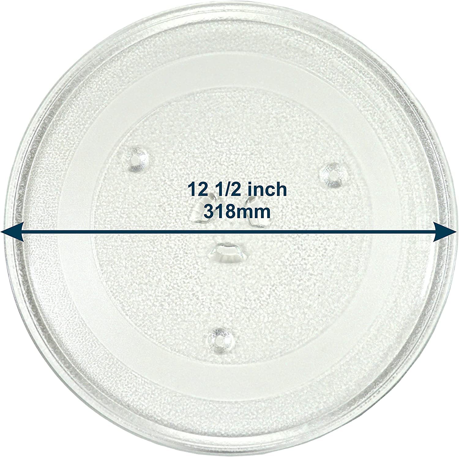 HQRP 12.5-inch Microwave Glass Turntable Plate - Replacement for Sharp Microwave Ovens - Durable & Heat-Resistant for Even Cooking, Baking & Reheating Food