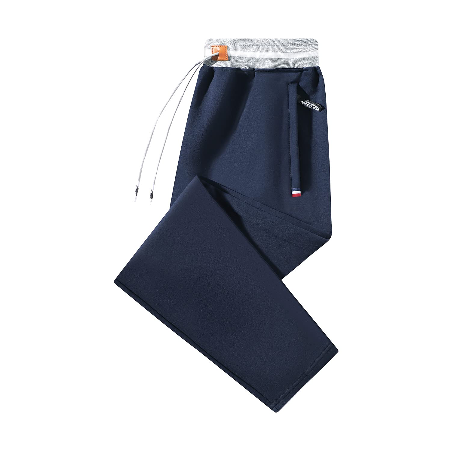 FoxQ Men's Sweatpants with Pockets - Athletic Joggers for Running, Yoga & Casual Wear - Loose Fit Straight Leg Open Bottom Pants - Perfect for Gym, Lounge & Outdoor Activities