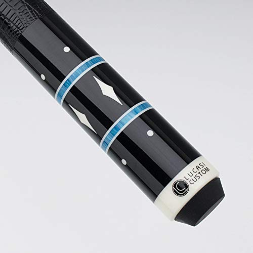 Premium LUCASI Custom Pool Cue Stick with Genuine Leather Wrap - Low Deflection Zero Flexpoint Shaft (Model LZS7E) - Professional Billiards Accessory for Tournament Play & Home Game Rooms