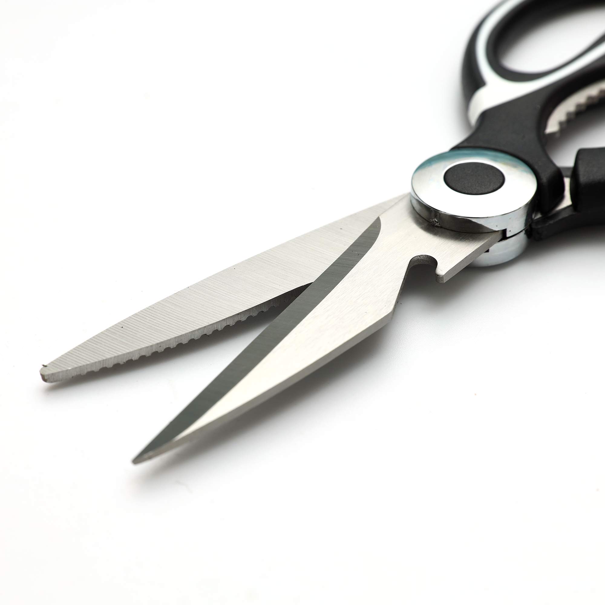 Heavy Duty Kitchen Scissors - Multi-Purpose Food Scissors for Left & Right Handed Users | Poultry Shears, Herb Cutter, Meat Scissors, Pizza Cutter | Dishwasher Safe with 1-Year Warranty | Perfect for Cooking, Food Prep & Kitchen Tasks