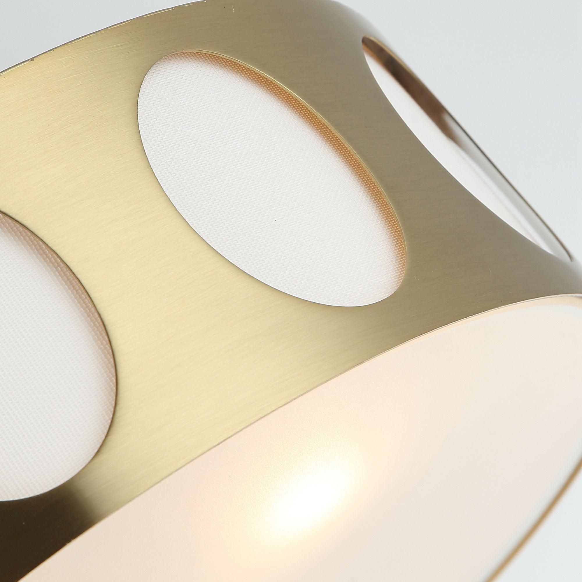 14 Inch Modern 3 Light Golden Flush Mount Ceiling Light Fixture - Perfect for Bedroom, Living Room, Dining Room & Hallway Lighting