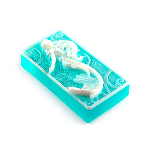 Nicole Natural Handmade Soap Bar Silicone Mold with Mermaid Pattern - Chocolate Candy Mould for DIY Crafts, Resin Clay & Soap Making - Perfect for Home Decor, Bath Bombs & Gift Making