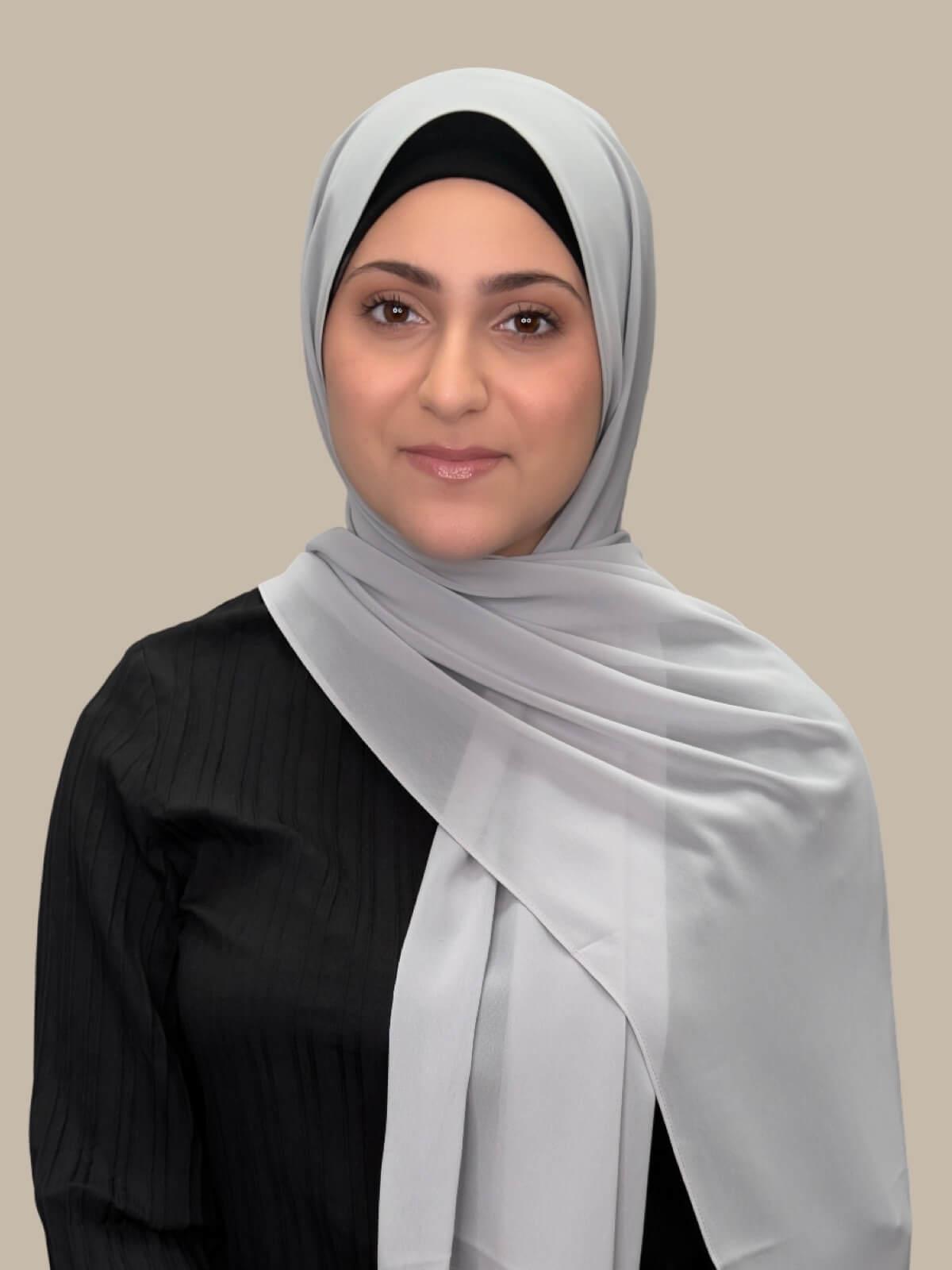 Luxury Chiffon Hijab for Women - Modish Girl Chic Grey Scarf - Perfect for Daily Wear, Special Occasions & Muslim Fashion
