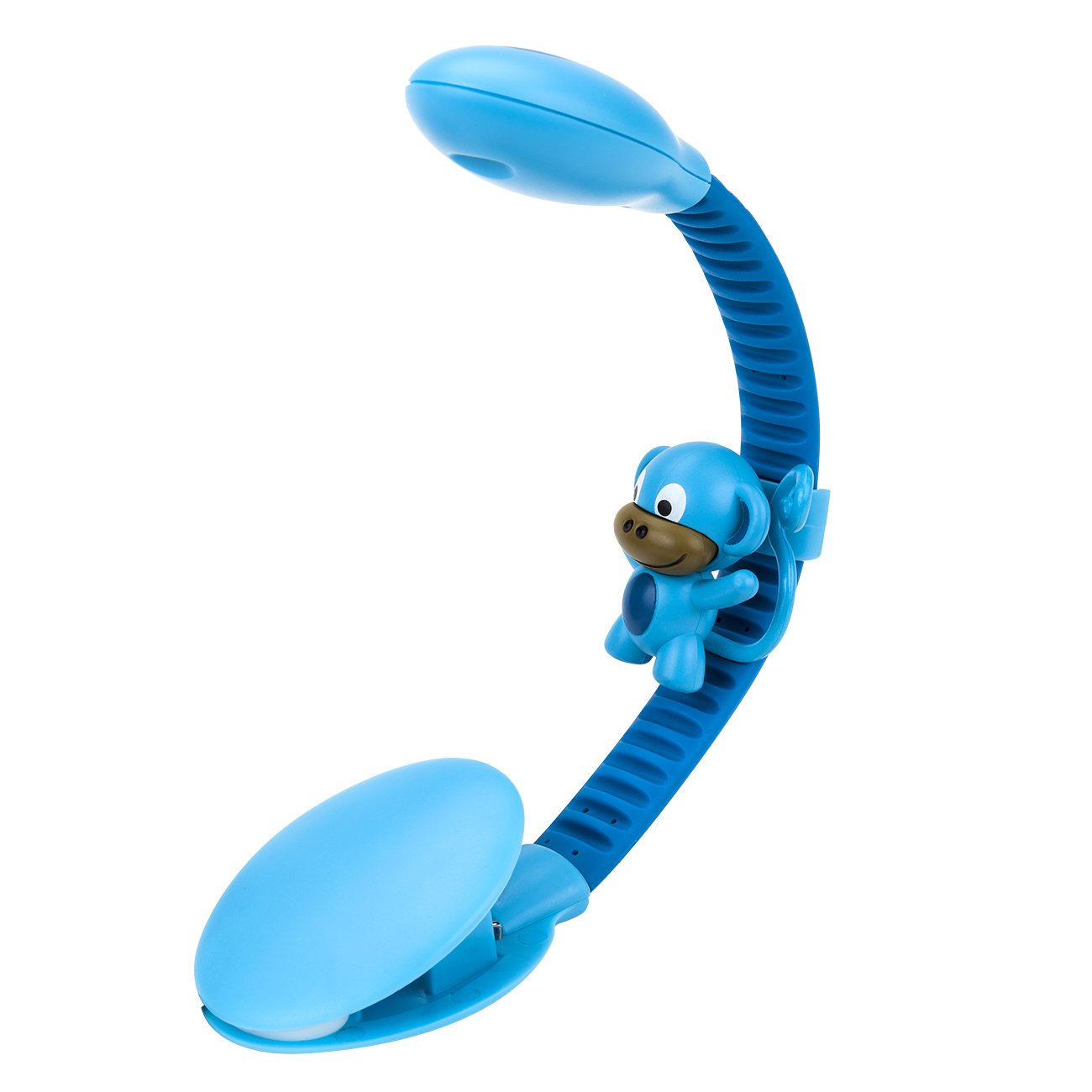 WITHit French Bull USB Rechargeable Clip On Book Light - Blue Monkey Design - LED Reading Light for Books & eBooks, Reduced Glare, Lightweight - Perfect for Night Reading, Travel & Bedtime Stories - Integrated USB Plug & Rechargeable Battery Included
