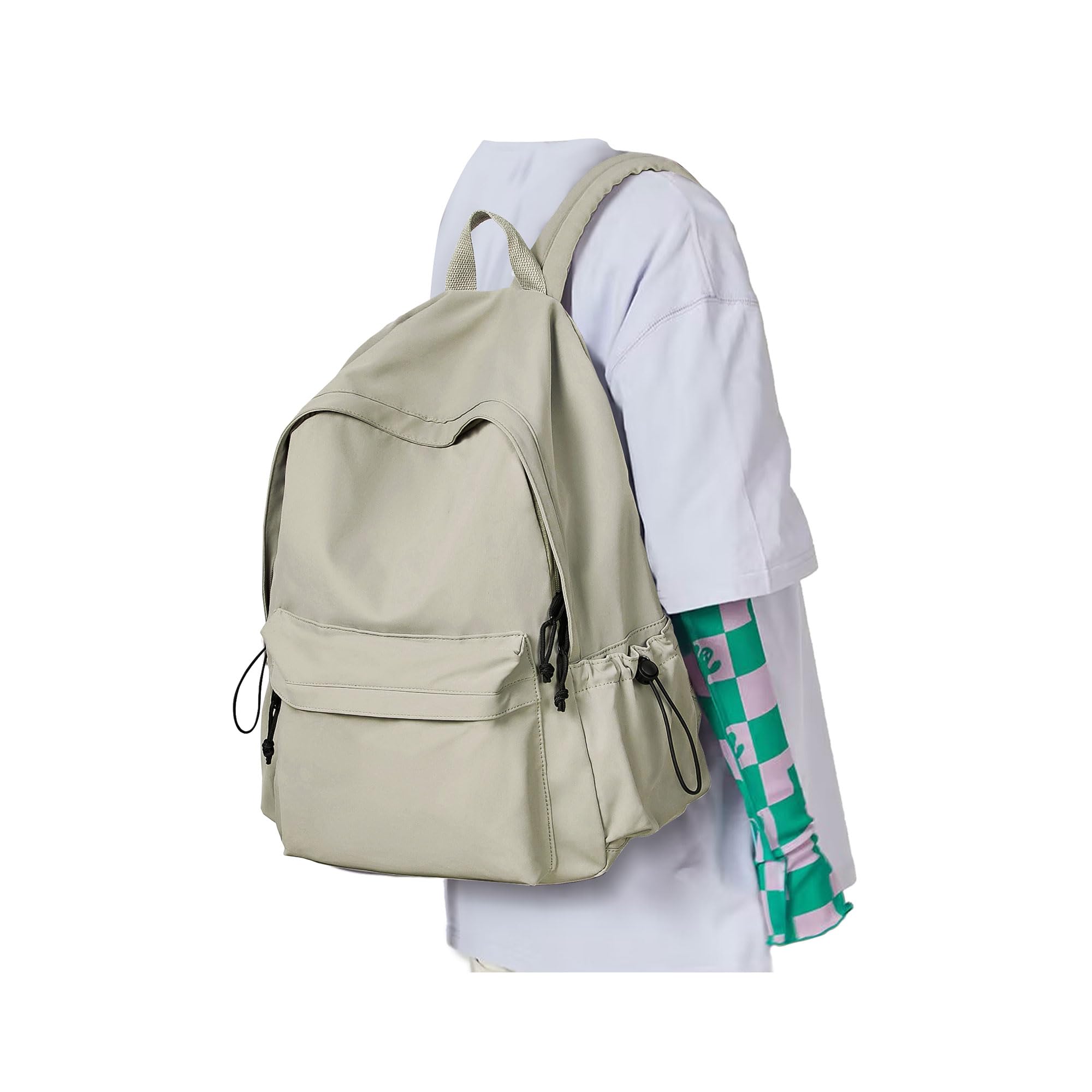 BJLFS Water Resistant School Backpack for Teens - Lightweight Green Book Bag for Middle & High School Girls & Boys | Perfect for Daily Use, Travel & Outdoor Activities