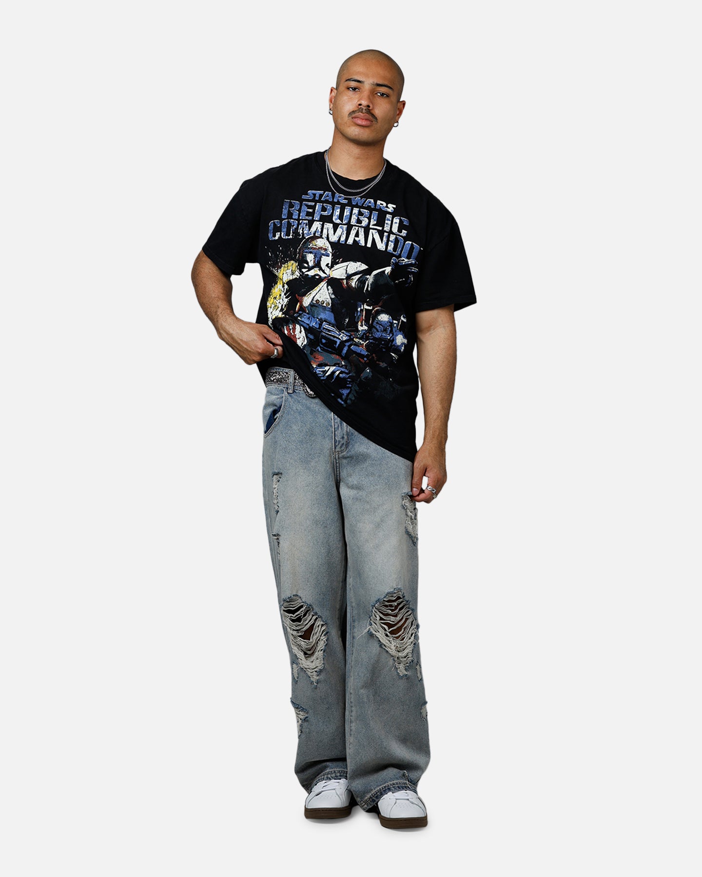 Star Wars Battlefront Republic Commando Heavyweight T-Shirt - Black | Officially Licensed | Men's Graphic Tee for Gaming Fans & Cosplay