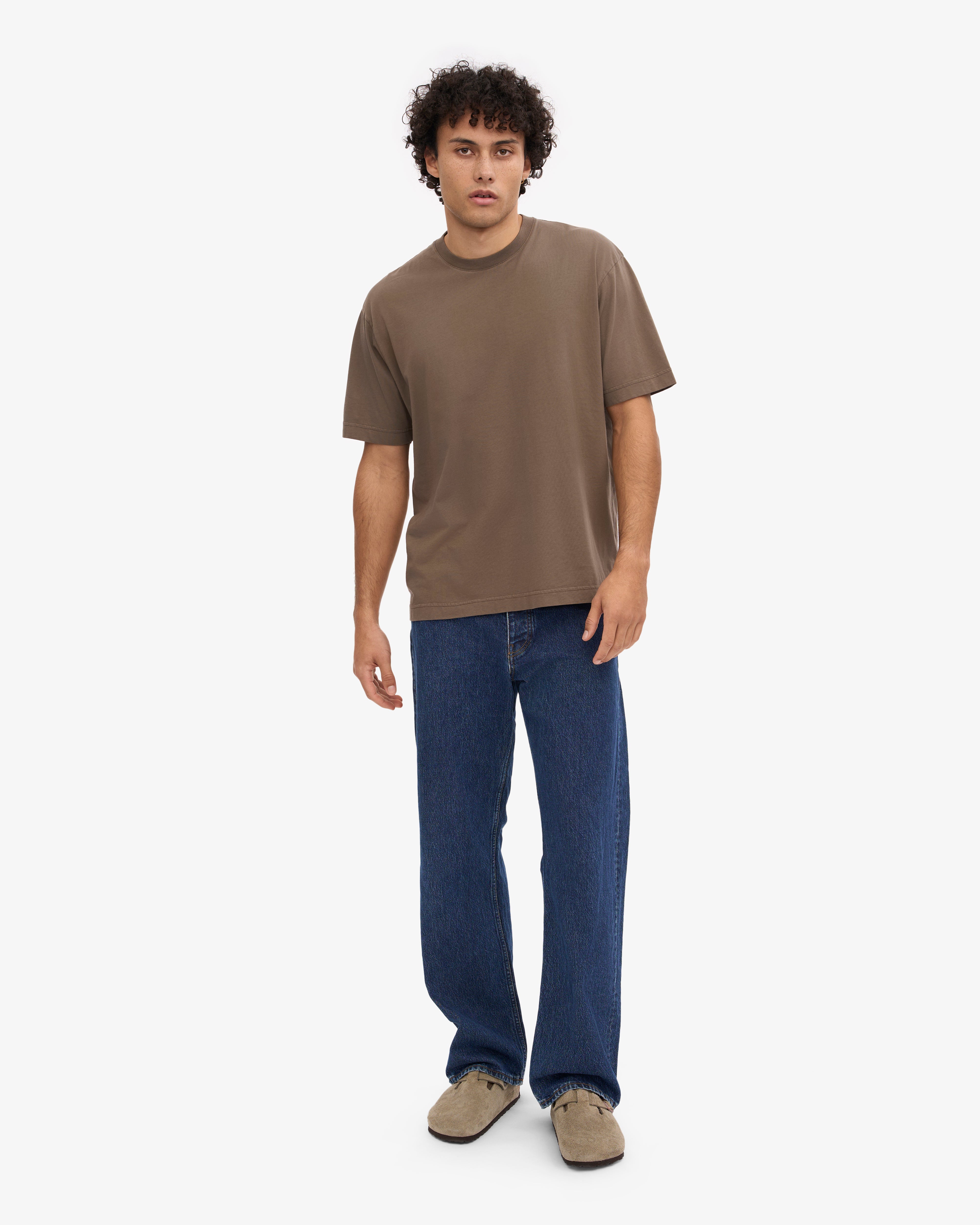 Oversized Organic Cotton T-Shirt for Women - Soft, Comfortable & Eco-Friendly - Cedar Brown - Perfect for Casual Wear, Loungewear & Everyday Outfits