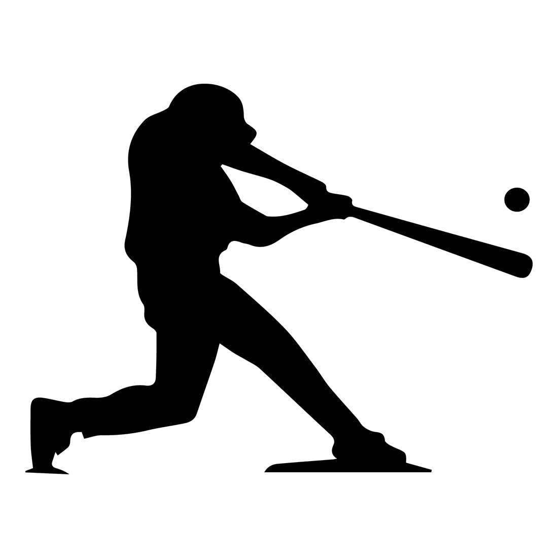 Premium Waterproof Vinyl Decal Stickers (Set of 2) - Baseball Player At Bat Design for Laptops, Phones, Helmets, Cars | Durable Stickers for Windows, Bumpers, Mugs, Walls | Perfect for Sports Fans & Home Decor