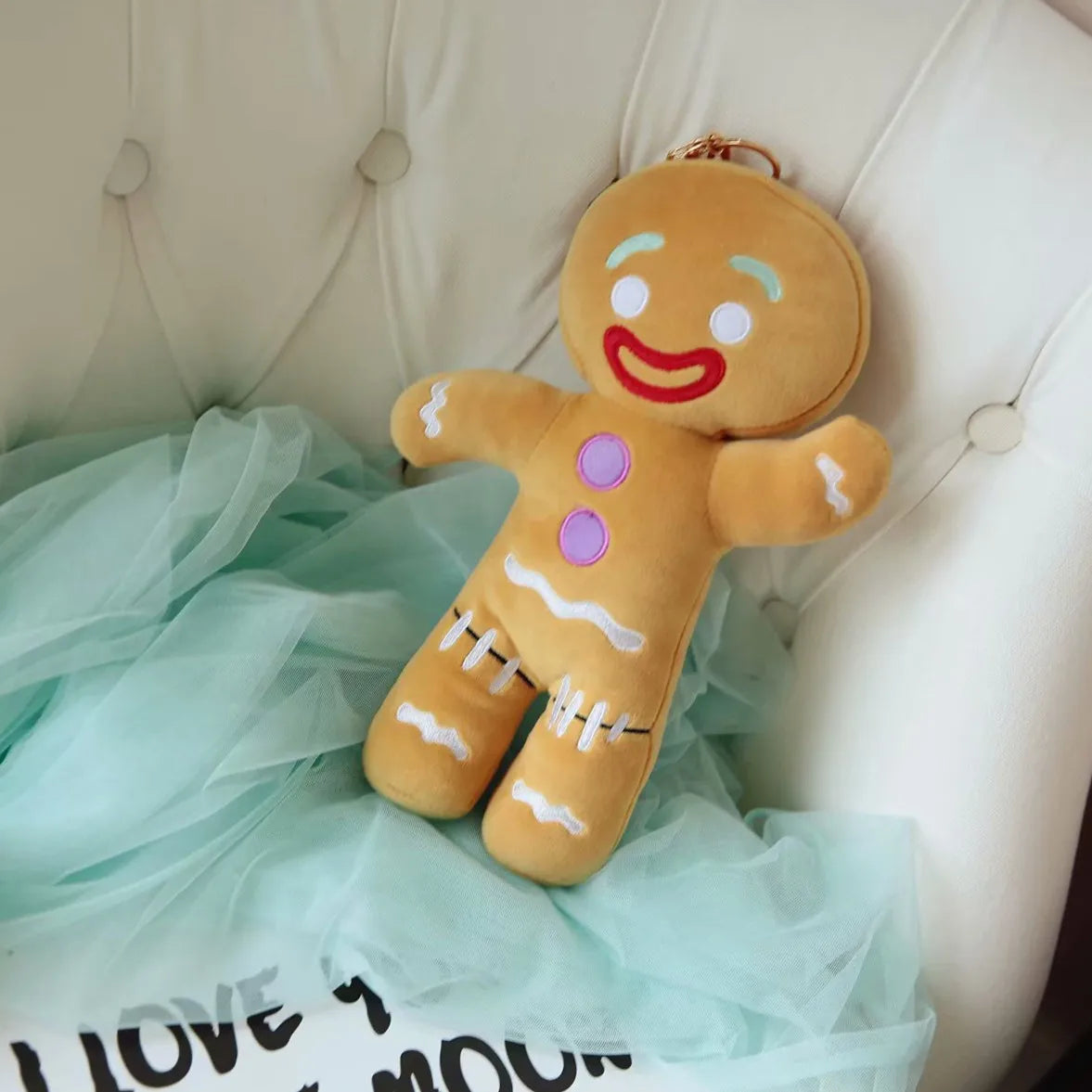 50cm Cute Kawaii Baby Doll Gingerbread Man Plush Toy with Pendant - Soft Stuffed Animal Christmas Decor, Kids Gift for Holidays, Birthday & Nursery Decorations (Perfect for Xmas Tree, Stocking Stuffers & Cozy Bedtime)