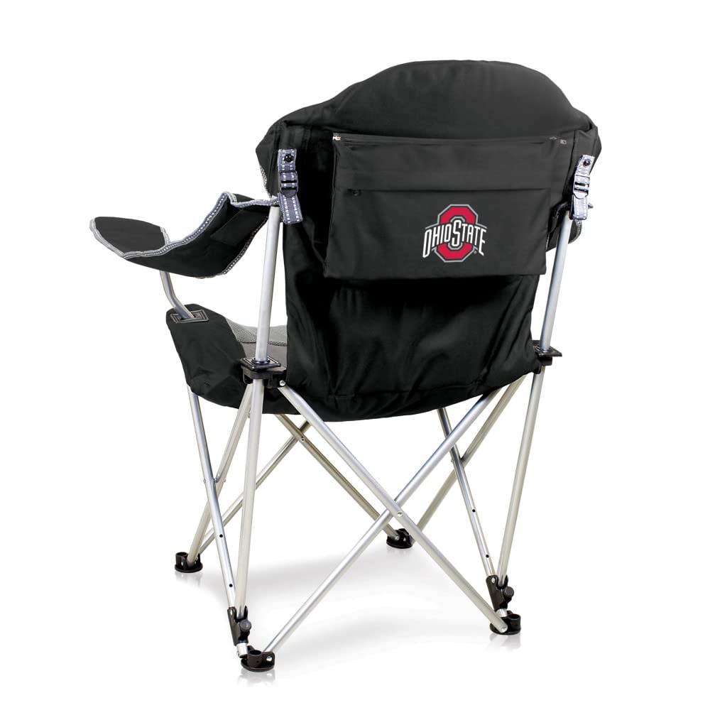 PICNIC TIME NCAA Arkansas Razorbacks Reclining Camp Chair - Portable Folding Beach Chair for Adults with Carry Bag - Perfect for Tailgating, Camping & Outdoor Events