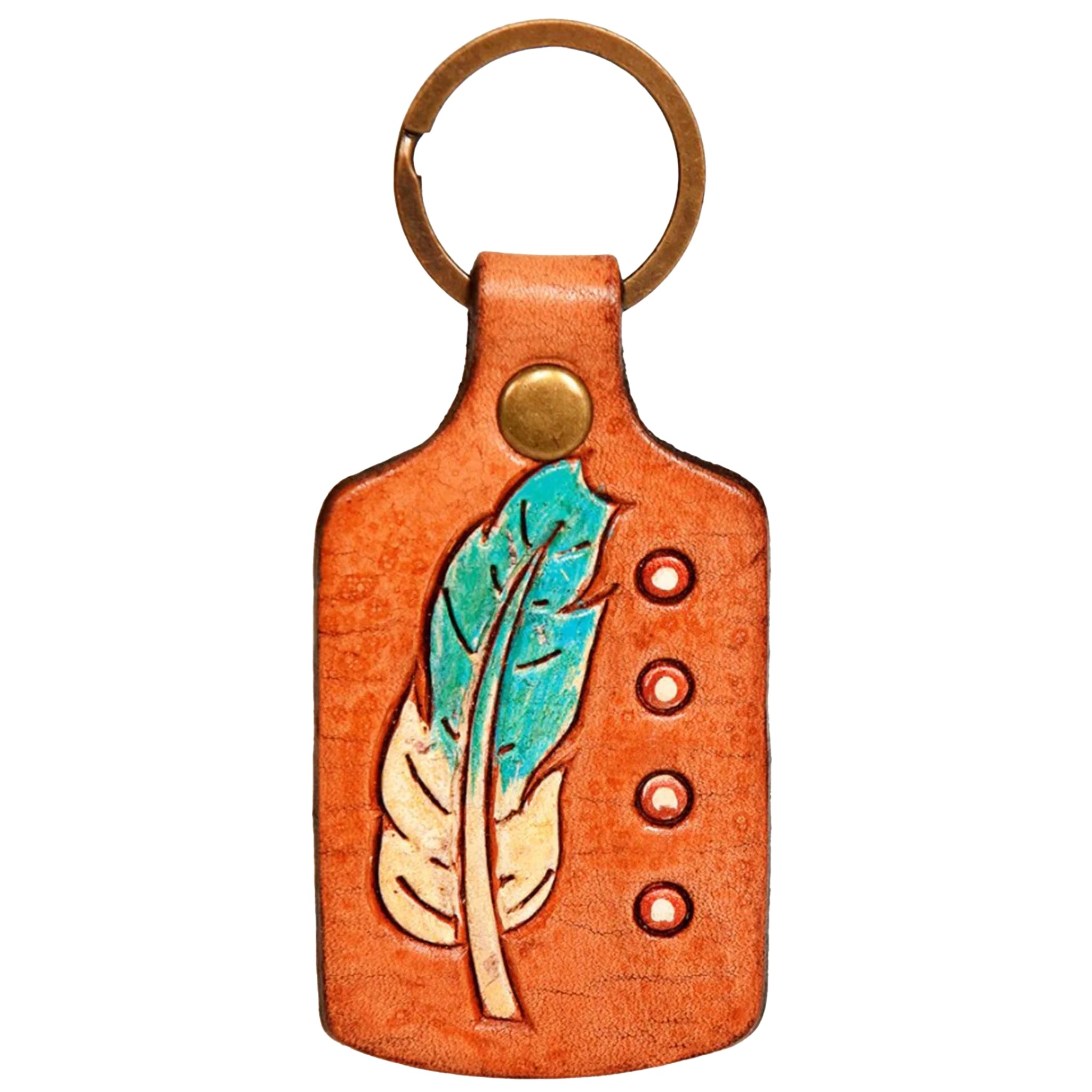 Handcrafted Leather Feather Keychain - American Darling Genuine Leather Key Holder for Women & Men - Perfect for Gifts, Travel, and Everyday Use