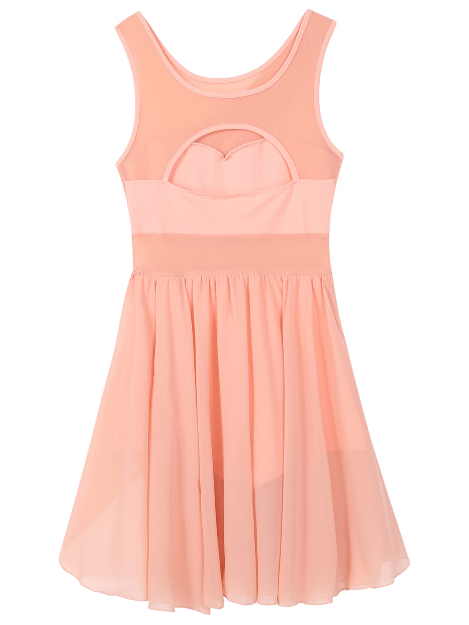 Elegant Lyrical Dance Costumes for Women - V-Neck High-Low Ballet Leotard Dress for Gymnastics & Performance | Perfect for Recitals, Competitions & Dance Practice