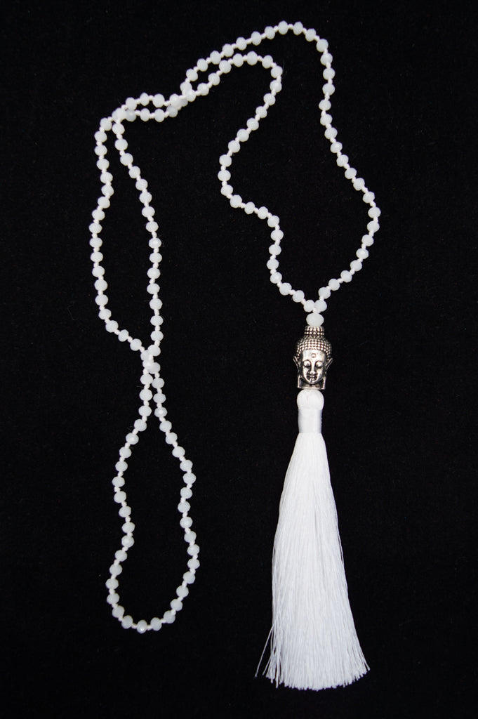 Buddha Necklace for Women - White Jade Pendant with Adjustable Chain - Spiritual Jewelry for Meditation, Yoga & Peaceful Lifestyle