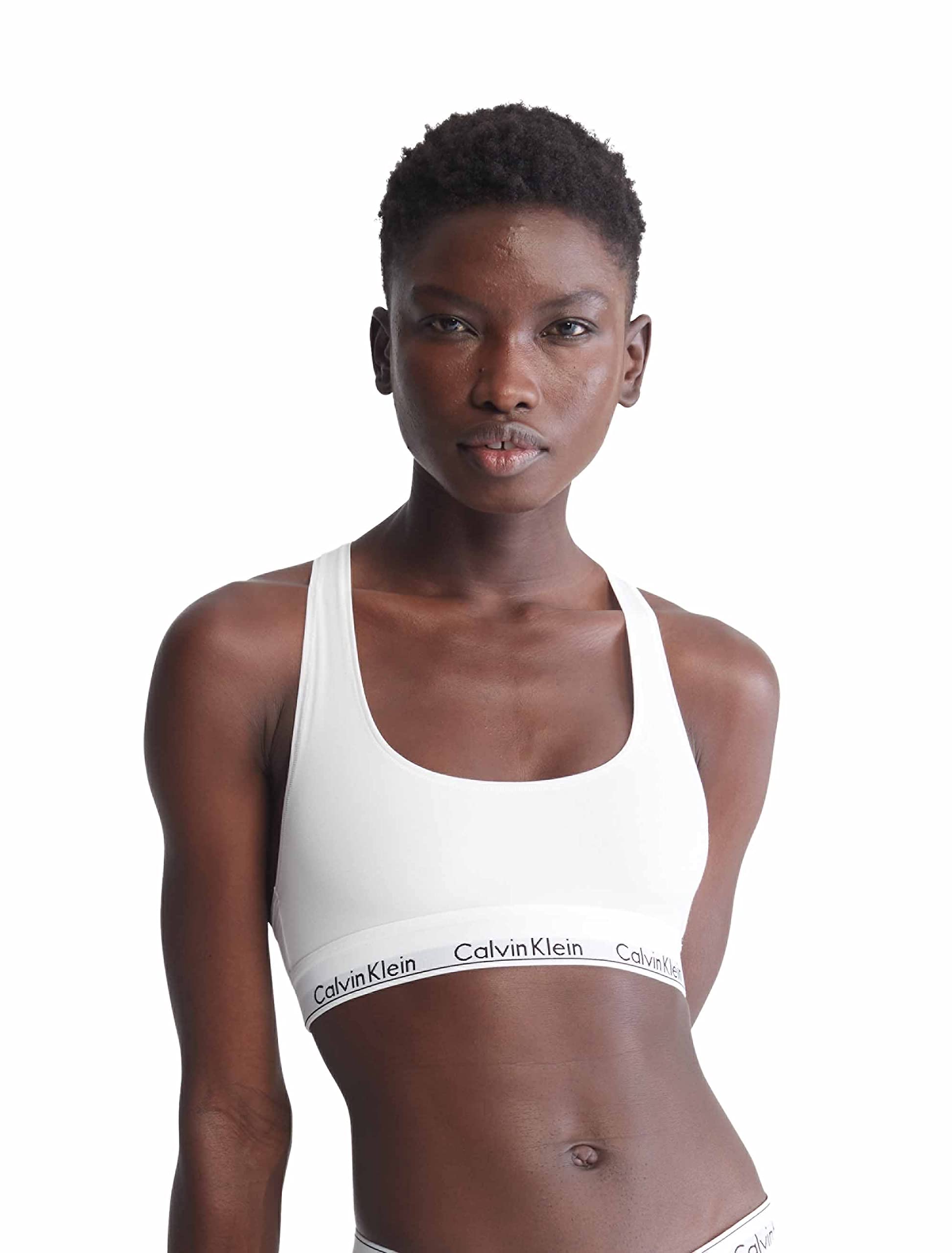 Calvin Klein Women's Modern Cotton Wireless Bralette - Comfortable Unlined Bra for Everyday Wear, Yoga & Lounge