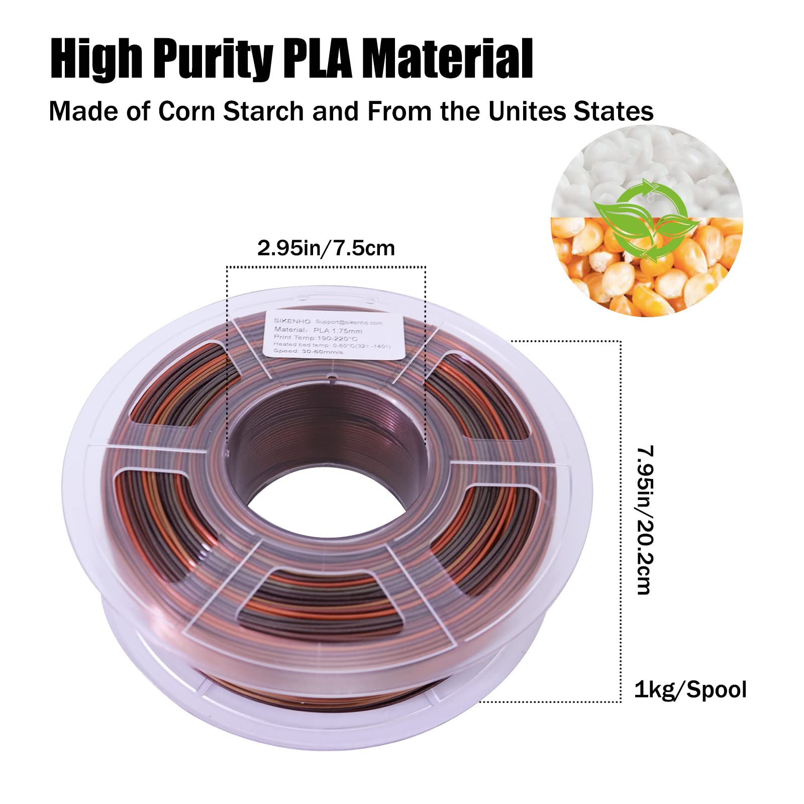 Premium PLA Filament 1.75mm - Silk Gold, Shiny Red & Black 3D Printer Filament - 1kg Spool (2.2lbs) ±0.02mm Accuracy - Compatible with Most FDM Printers & 3D Pens - Perfect for Cosplay Props, Home Decor & DIY Projects