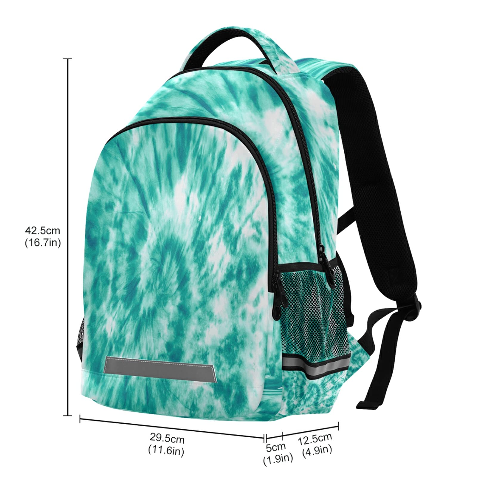 ALAZA Teal Turquoise Tie Dye Backpack - Lightweight Travel Laptop Daypack for School, Work & College - Water Resistant Book Bag for Men, Women & Teens - Perfect for Commuting, Hiking & Daily Use