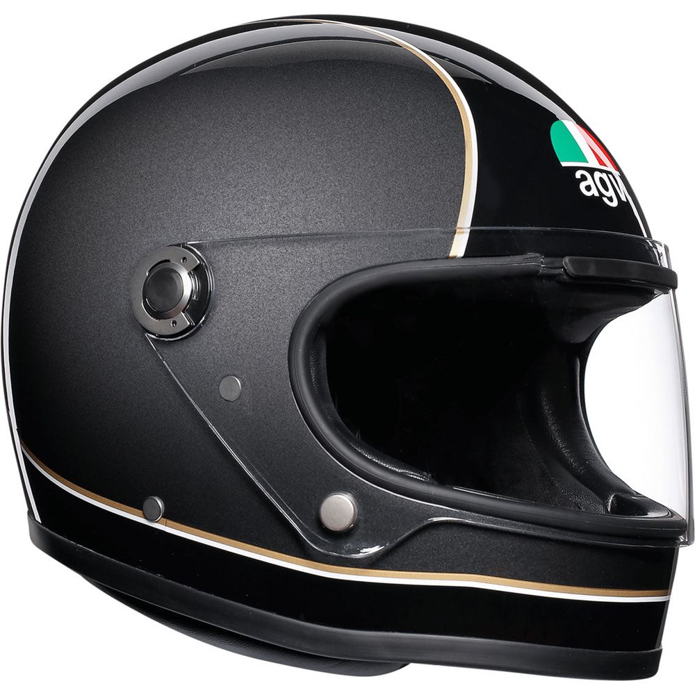 AGV X3000 Motorcycle Helmet - Super Black, Grey & Yellow Options - Lightweight DOT Certified Full Face Helmet for Street Bike & Racing - Perfect for Commuting, Touring & Track Days