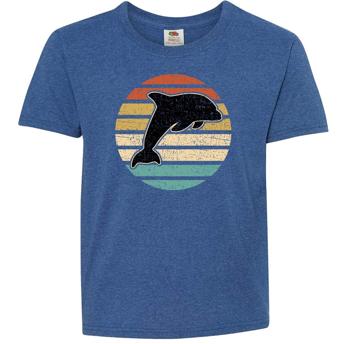 Inktastic Cute Dolphin Beach Vacation Youth T-Shirt - Soft Cotton Tee for Summer Travel, Ocean Lovers & Casual Wear