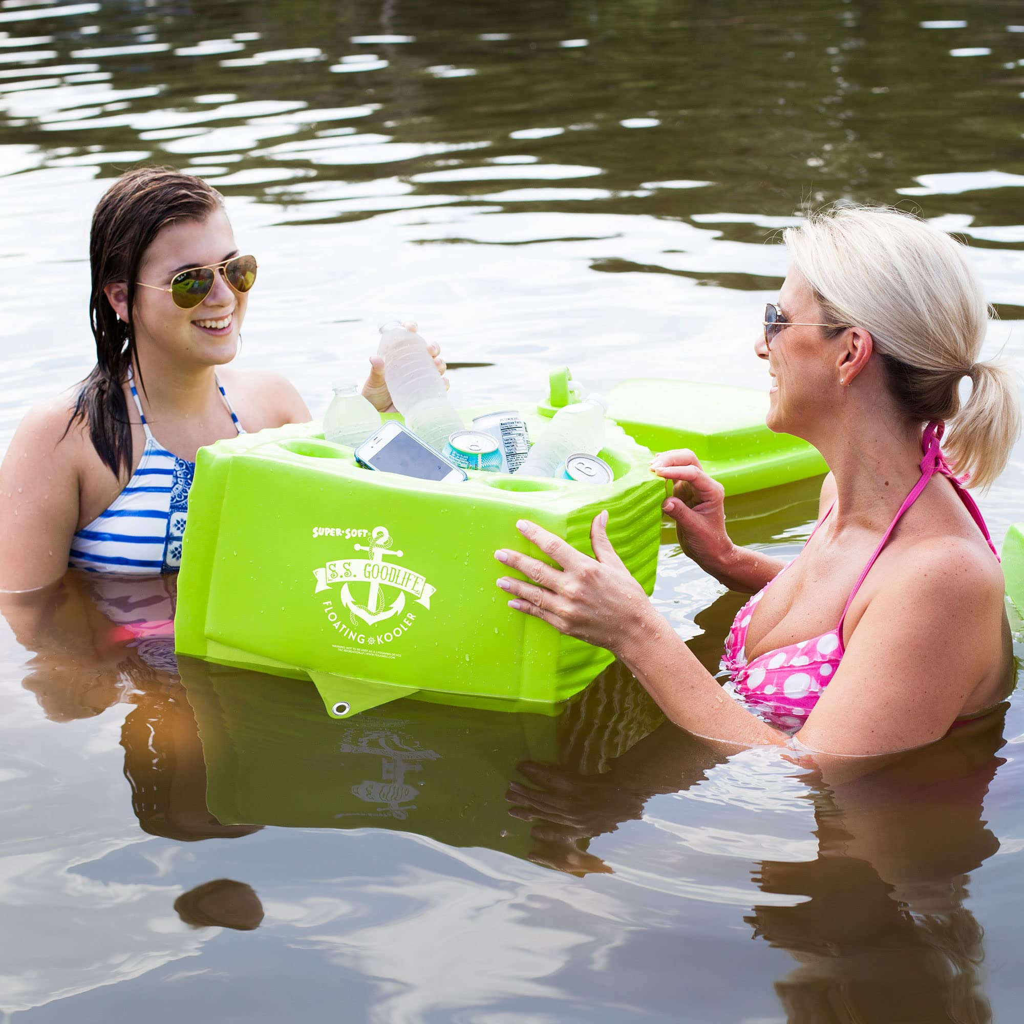 TRC Recreation Water Resistant Floating Cooler - Super Soft Insulated Drink Cooler for Pool, Beach, Boating & Outdoor Adventures | Perfect for Picnics, Camping & Water Activities