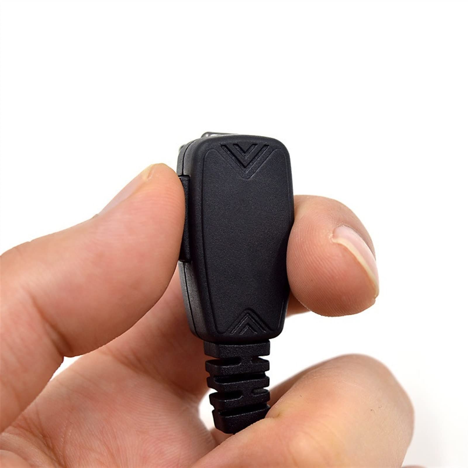 BMINO 2-Pin PTT Headset Microphone for Kenwood Walkie-Talkies - Compatible with Two-Way Radios, Clear Communication for Security, Construction & Outdoor Adventures
