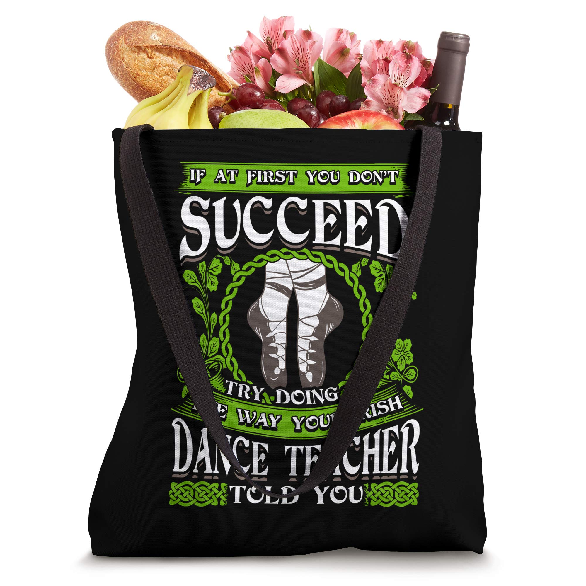 Funny Irish Dancing Shirt - Perfect Gift for Dance Teachers & Students - Durable Cotton Tote Bag for Dance Classes & Performances