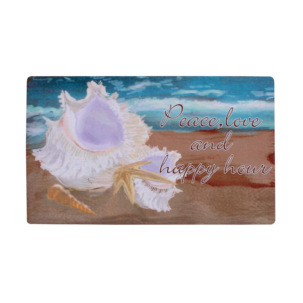 Non-Slip Welcome Doormat for Indoor & Outdoor Use - 17x29 Inch Beach Themed Entrance Rug with Rubber Backing - Perfect for Front Door, Patio, Deck & Porch Decor