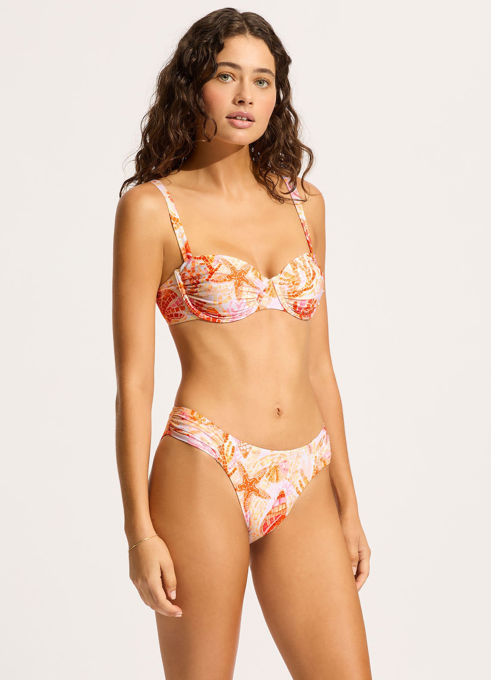 La Mer High Leg Ruched Side Bikini Bottom - Sexy White Swimwear for Women | Perfect for Beach, Pool & Summer Vacations