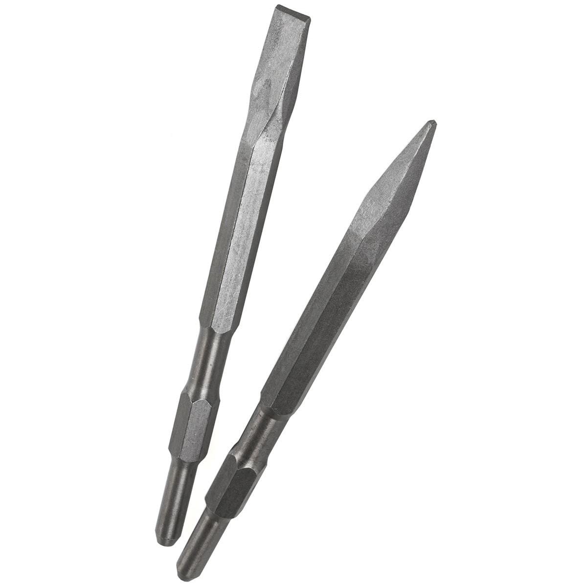 2-Piece Point & Flat Chisel Bit Set for 5/8