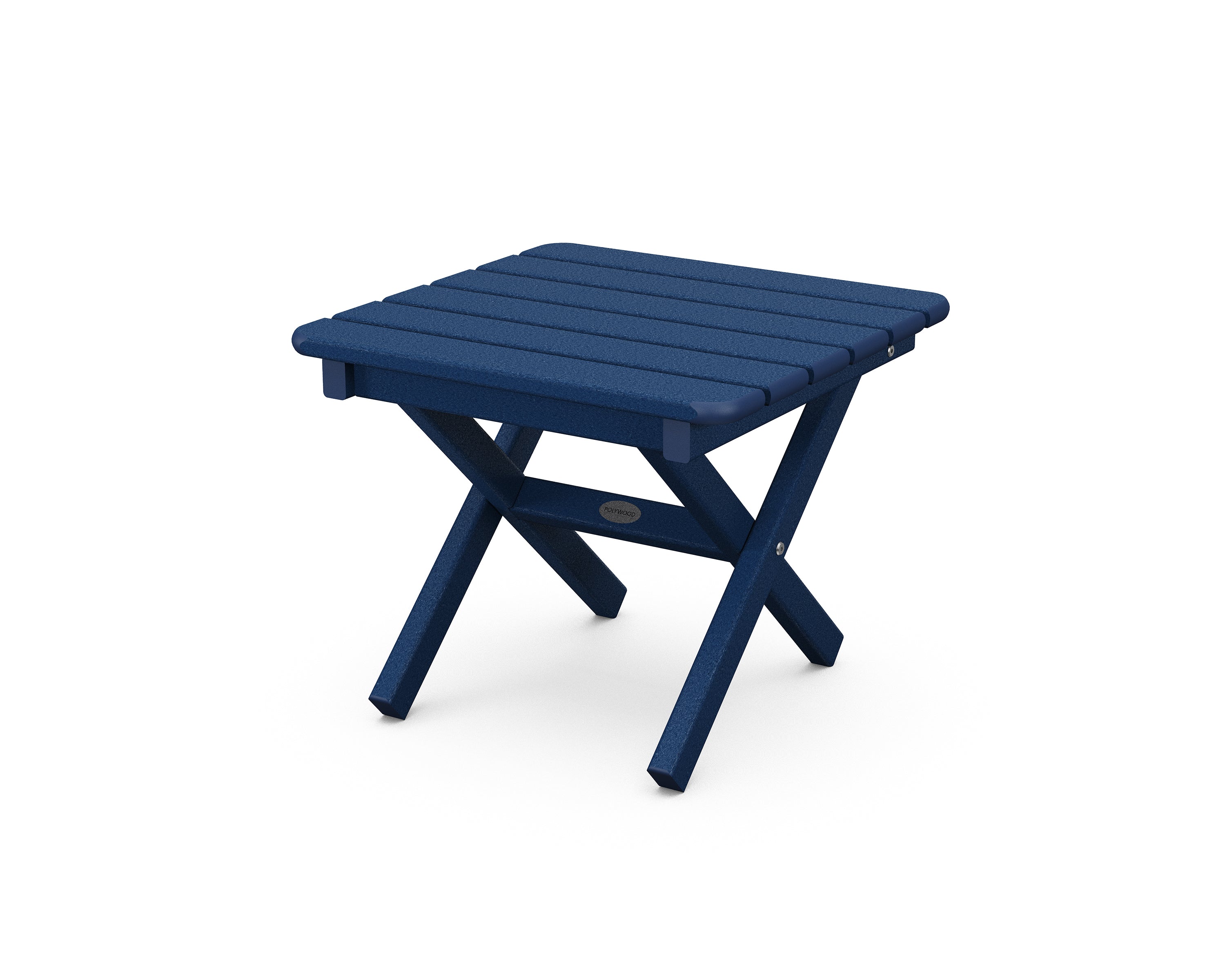 POLYWOOD 18-Inch Square Folding Side Table - Outdoor & Indoor Patio Furniture for Pool, Deck, Garden, and Porch Use
