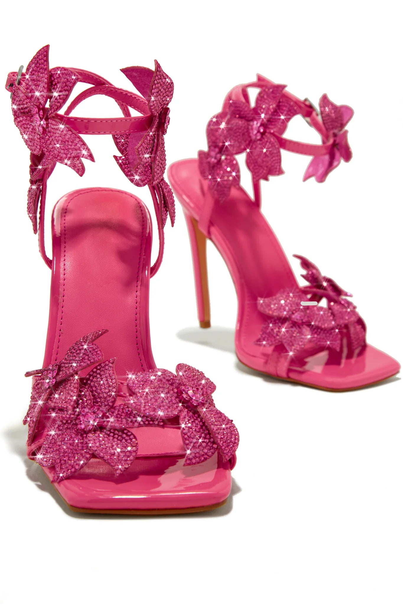 Romantic Pink Flower Heels for Women - Elegant High Heel Sandals for Weddings, Parties & Special Occasions