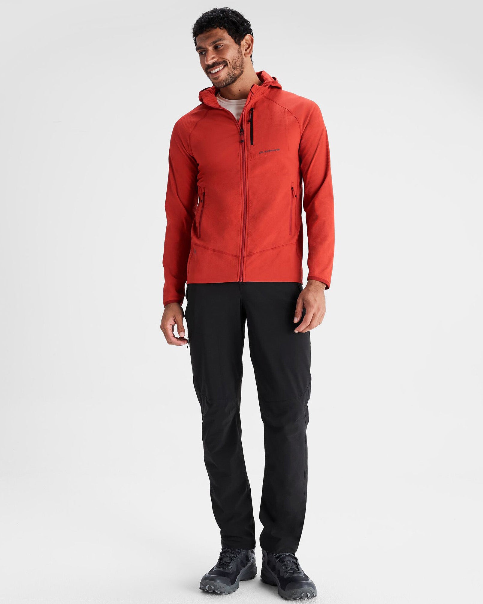 Men's Aysen Hooded Fleece Jacket - Spicy Chilli Pepper Red - Warm Winter Outdoor Coat for Hiking, Camping & Casual Wear