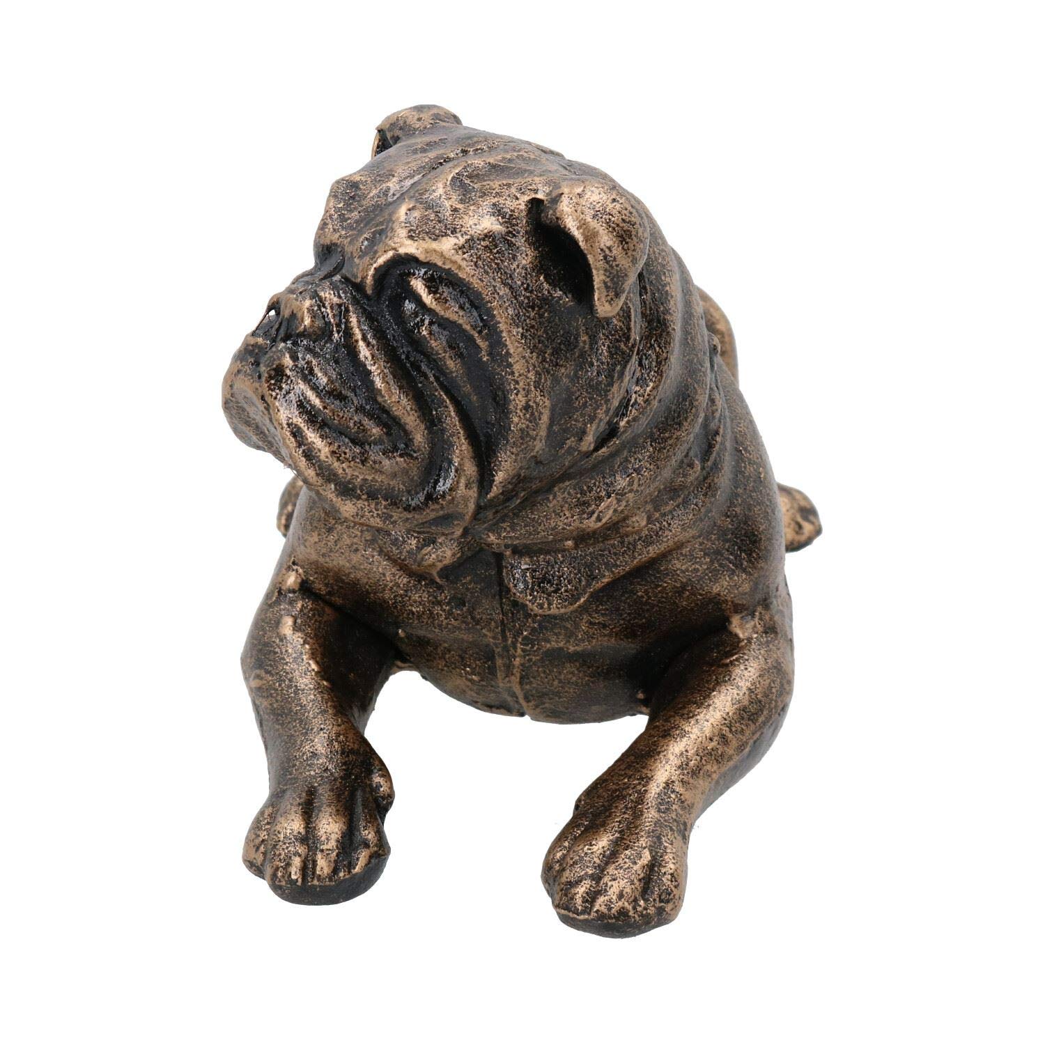 AB Tools Lying Pit Bull Terrier Dog Cast Iron Statue - Heavy Duty Decorative Sculpture for Home, Office & Garden Decor - Unique Trophy Ornament for Dog Lovers & Collectors