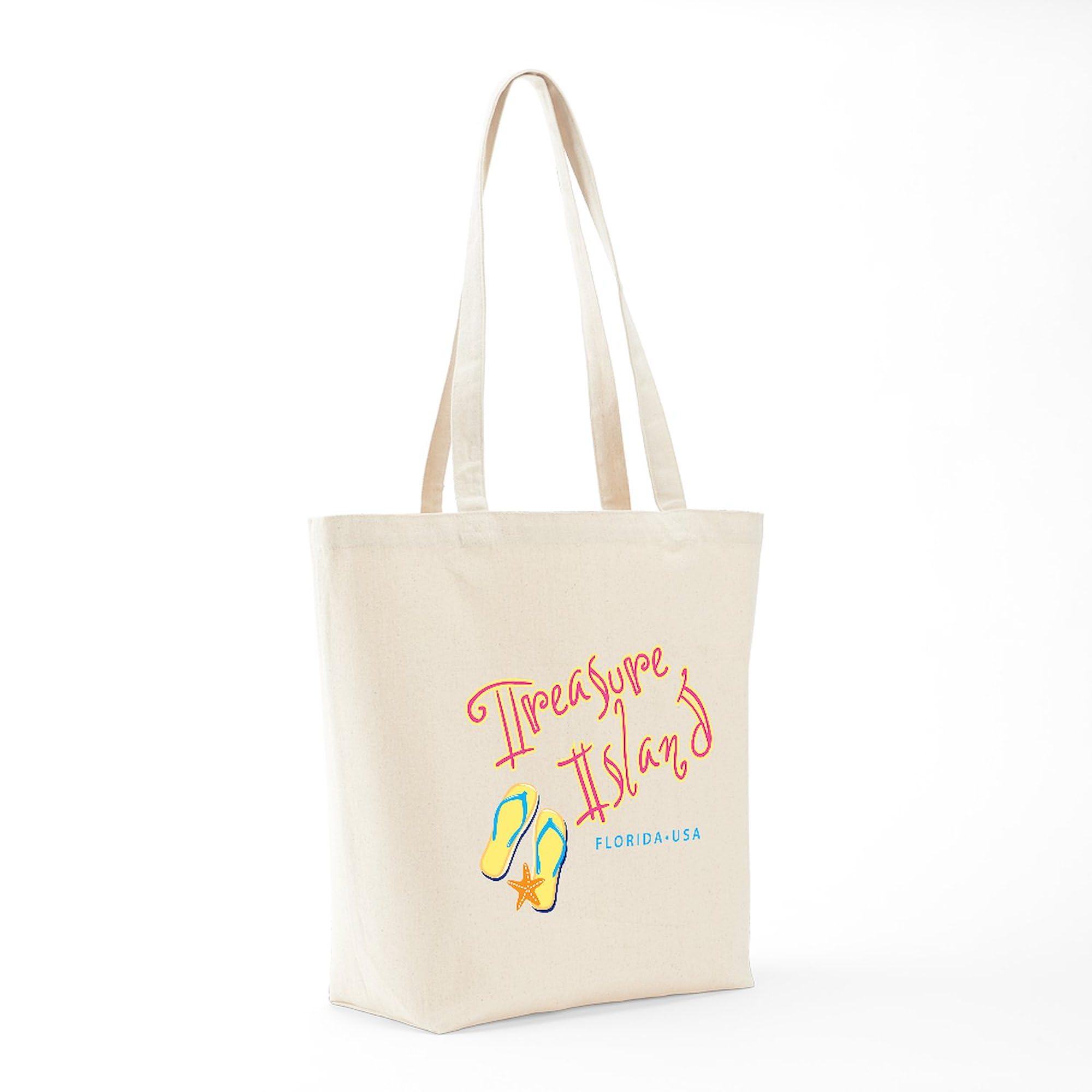 Treasure Island Tote Bag - Natural Canvas Reusable Shopping Bag for Groceries, Beach & Daily Use | Eco-Friendly Cotton Tote with Unique Design